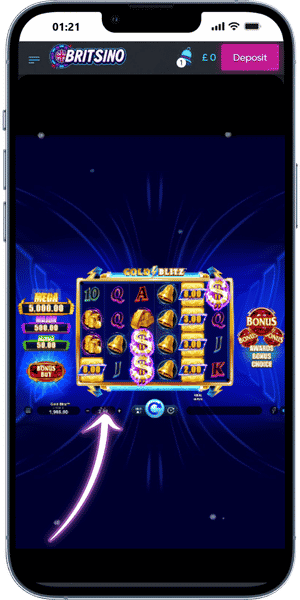 Gold Blitz Choose the Stake Amount