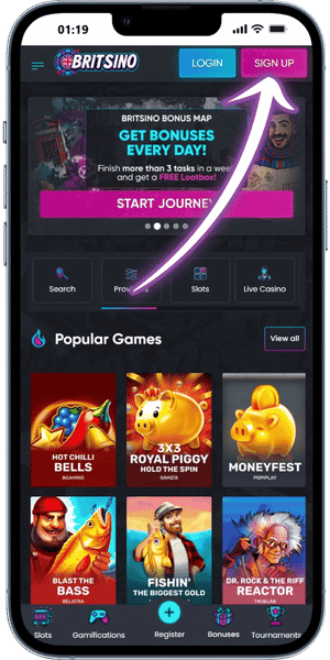 Gold Blitz Open the Mobile Casino